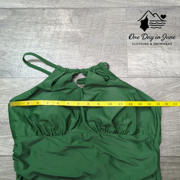 Cupshe High Neck Tummy Control One Piece Swimsuit Size L - Picture 4 of 6